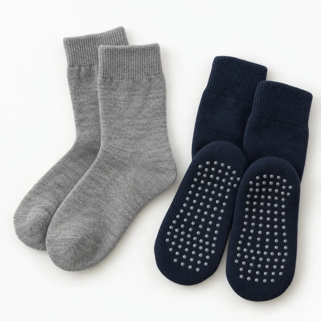 Non-Slip House Socks, 3 Pairs